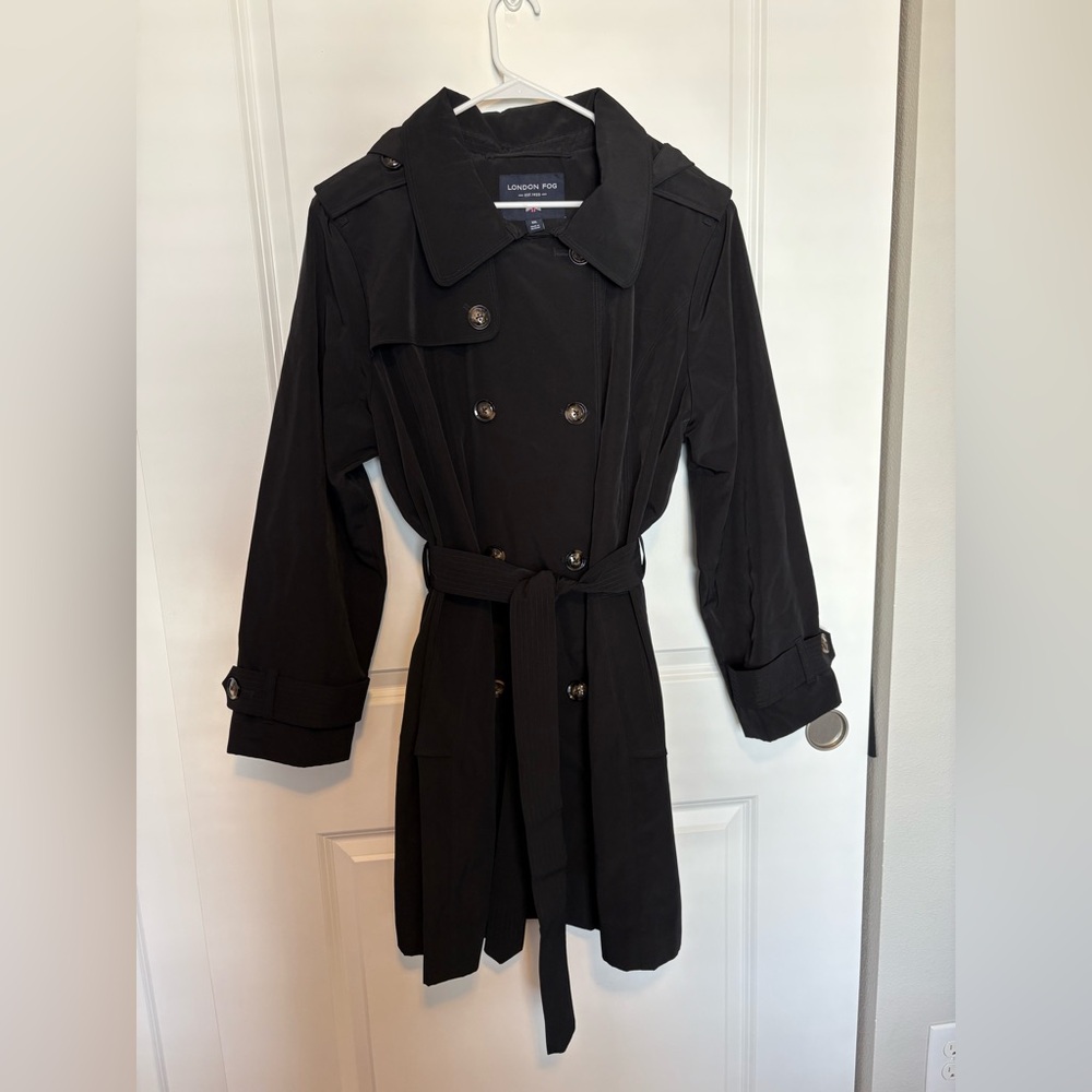 NWOT - XXL London Fog Black Trench Coat
